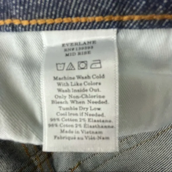 EVERLANE NWT MID-RISE BLUE SKINNY JEANS - Picture 9 of 9